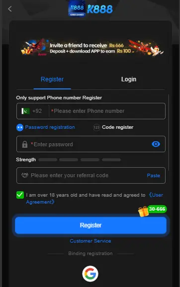K888 Game Reister